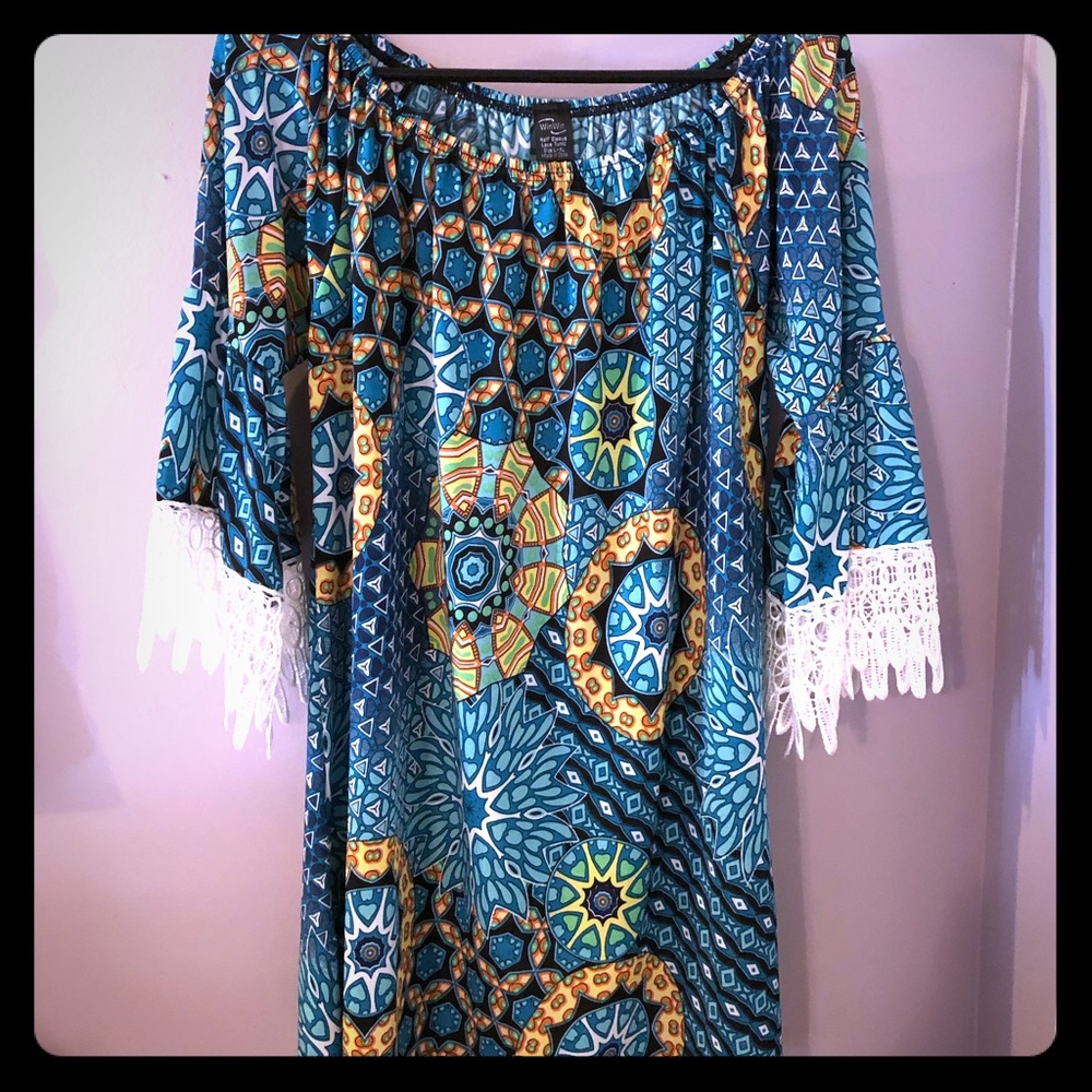Lace Bell Sleeve Tunic